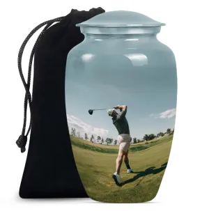 Golf Keepsake For Human Ashes Funeral, Ashes Cremation Urn