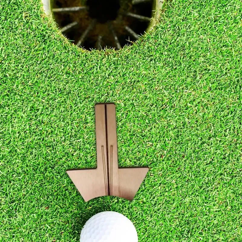 Golf Marker For Balls Wooden Putter Tool For Golf Improvement Precision Putting Marker Ball Alignment Tool For Golfers Husband