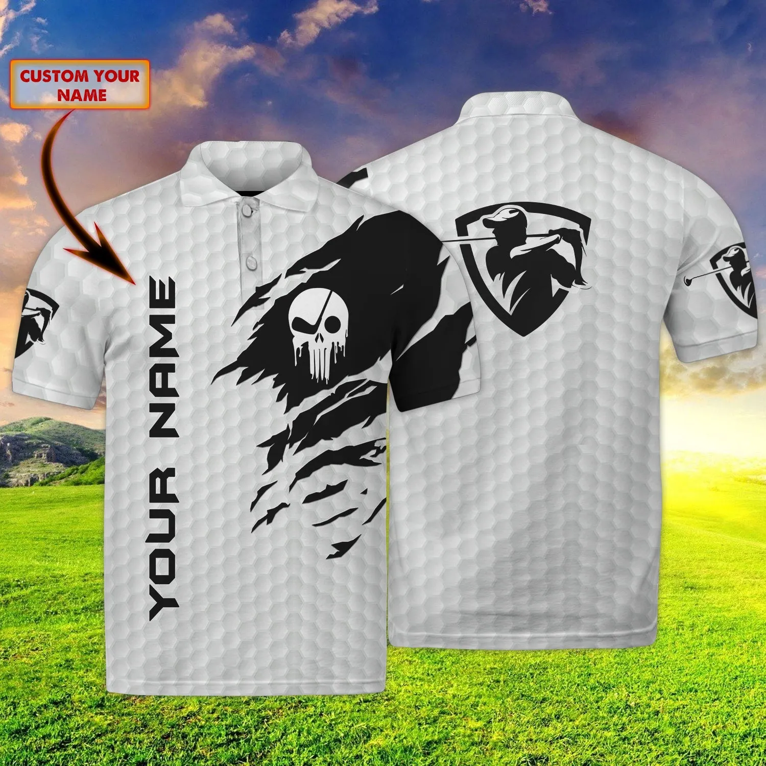 Golf name 01 - Personalized Name 3D Polo Shirt - Nsd99