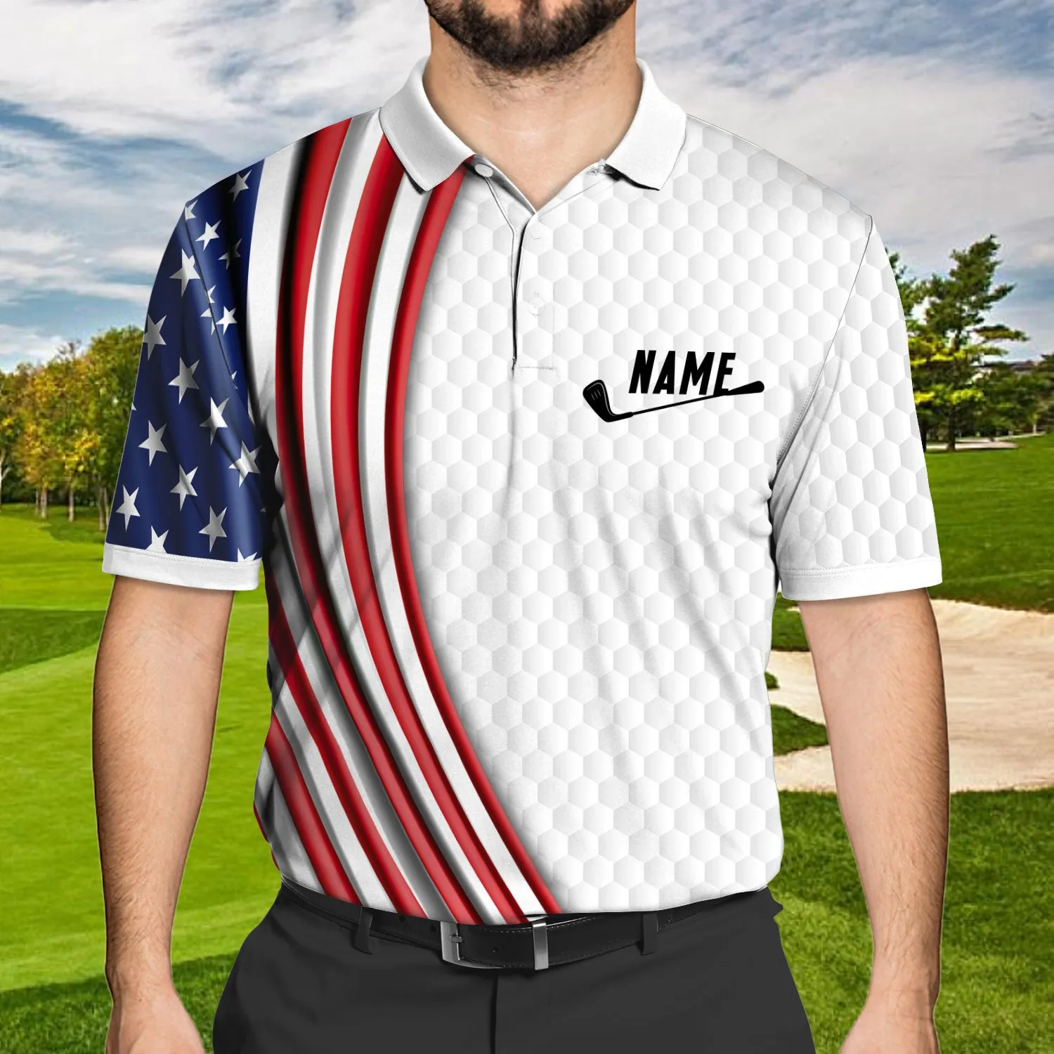 GOLF - Personalized Name 3D Polo Shirt 01 - CV98