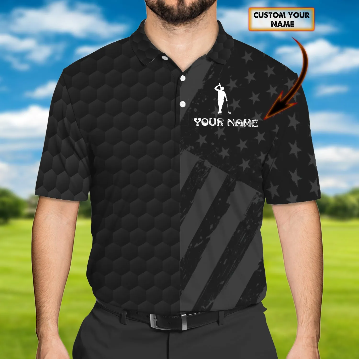 Golf - Personalized Name 3D Polo Shirt 02 - Cv98