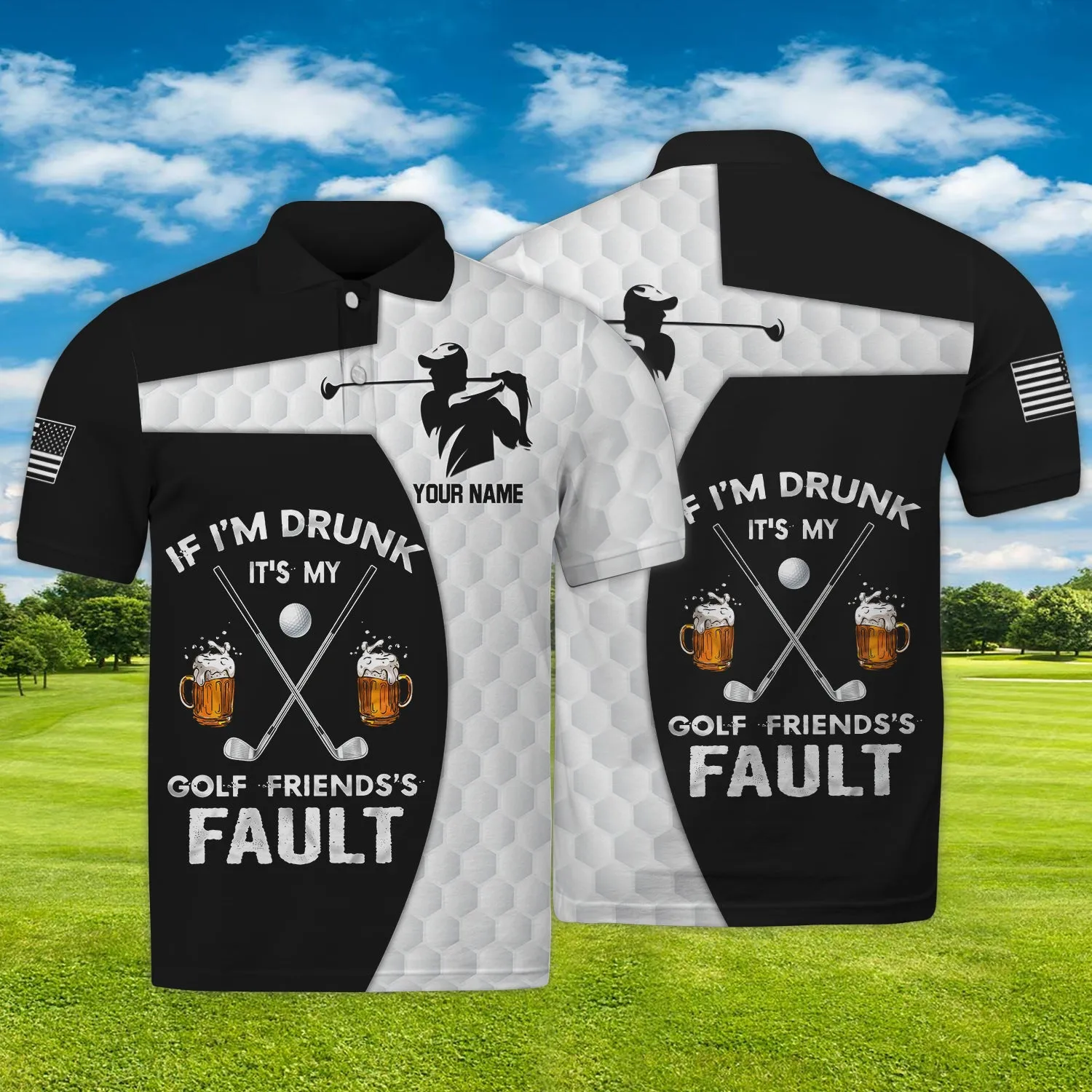 Golf - Personalized Name 3D Polo Shirt 08 - CV98