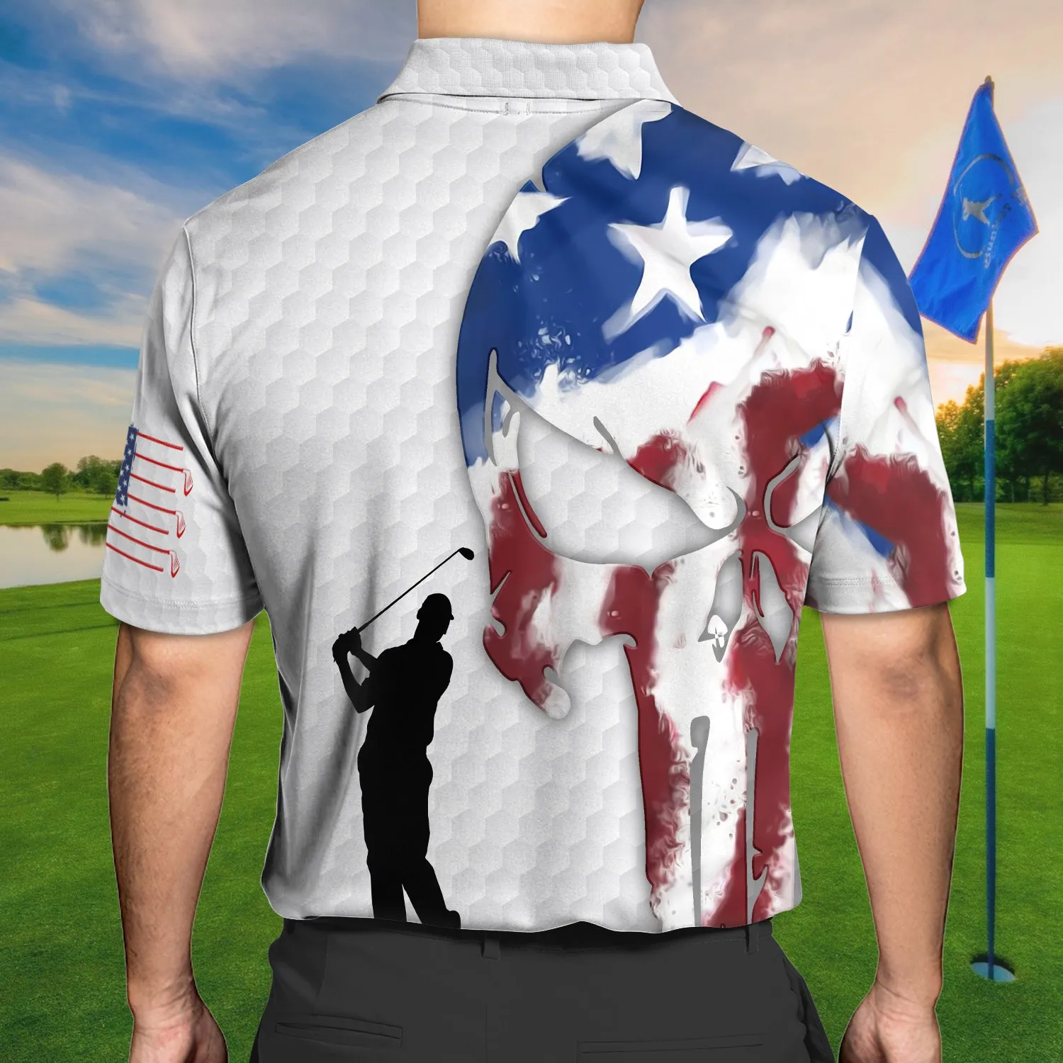 Golf Skull name - Personalized Name 3D Polo Shirt - Nsd99