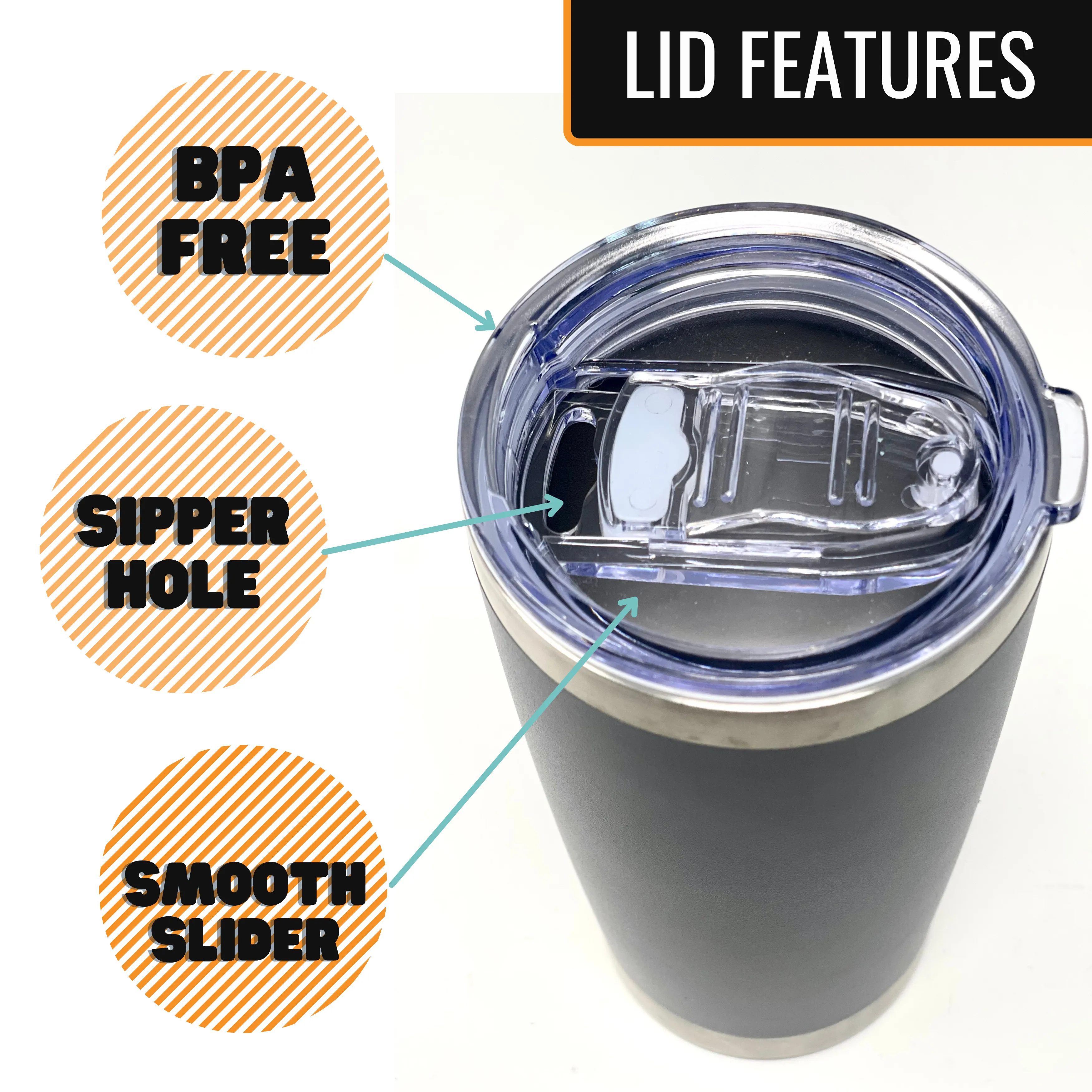 Golf Therapy 20 oz Gray Tumbler for Golfers