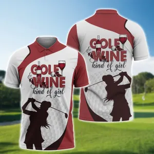 Golf Wine - Personalized Name 3D Polo Shirt - TD96