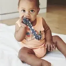 GRABEASE 2 IN 1 SILICONE TEETHER - GRAY