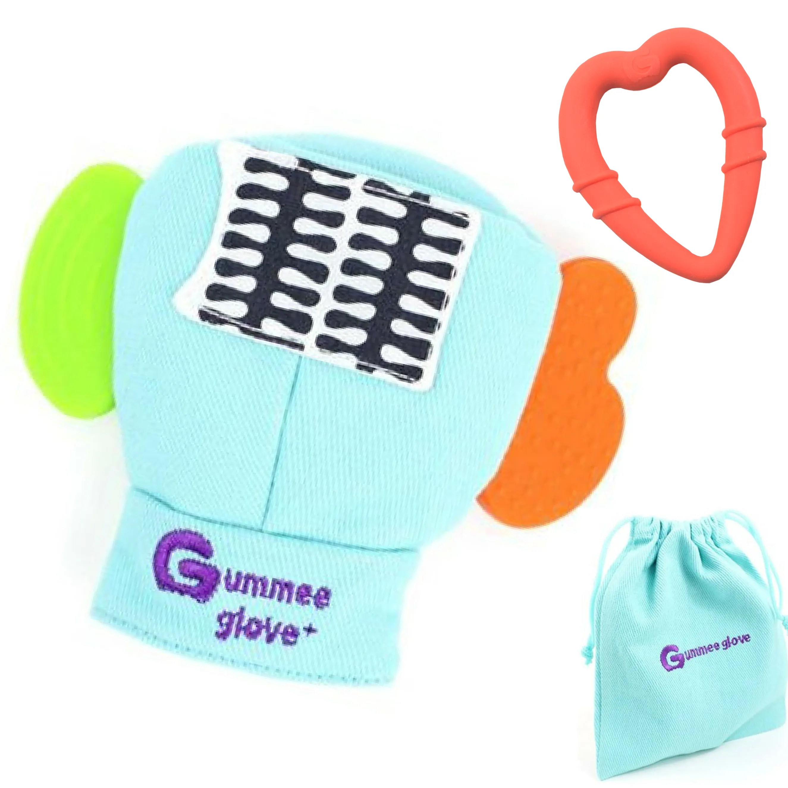 Gummee Glove PLUS teething mitten Turquoise, from 6 months