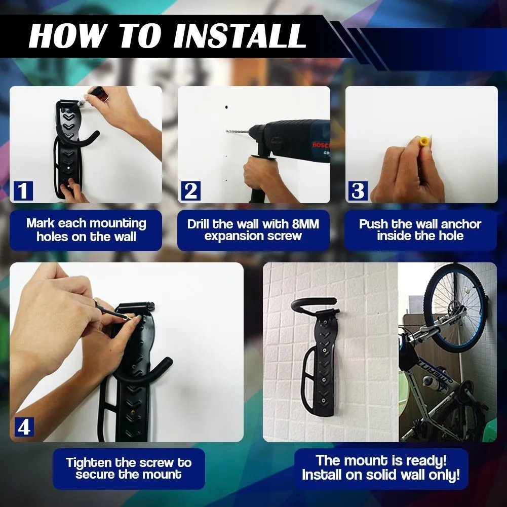 Heavy Duty Bicycle Wall Mount