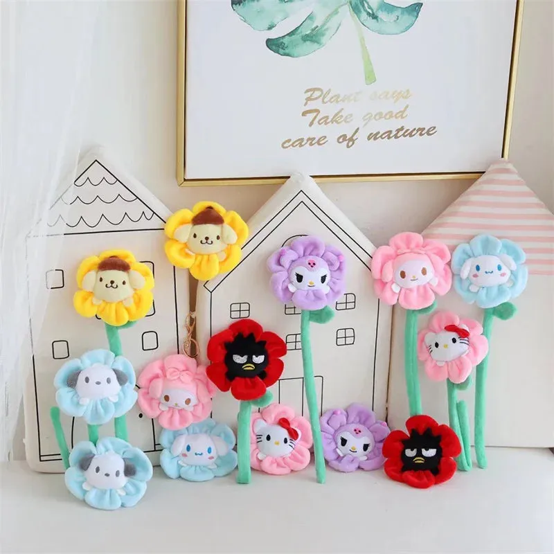 Hello Kitty Multifunctional Sunflower Plush Band | Kawaii flair to your hair, keys, or wrist