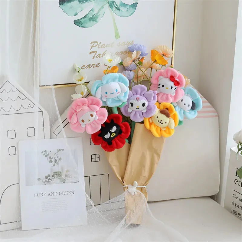 Hello Kitty Multifunctional Sunflower Plush Band | Kawaii flair to your hair, keys, or wrist