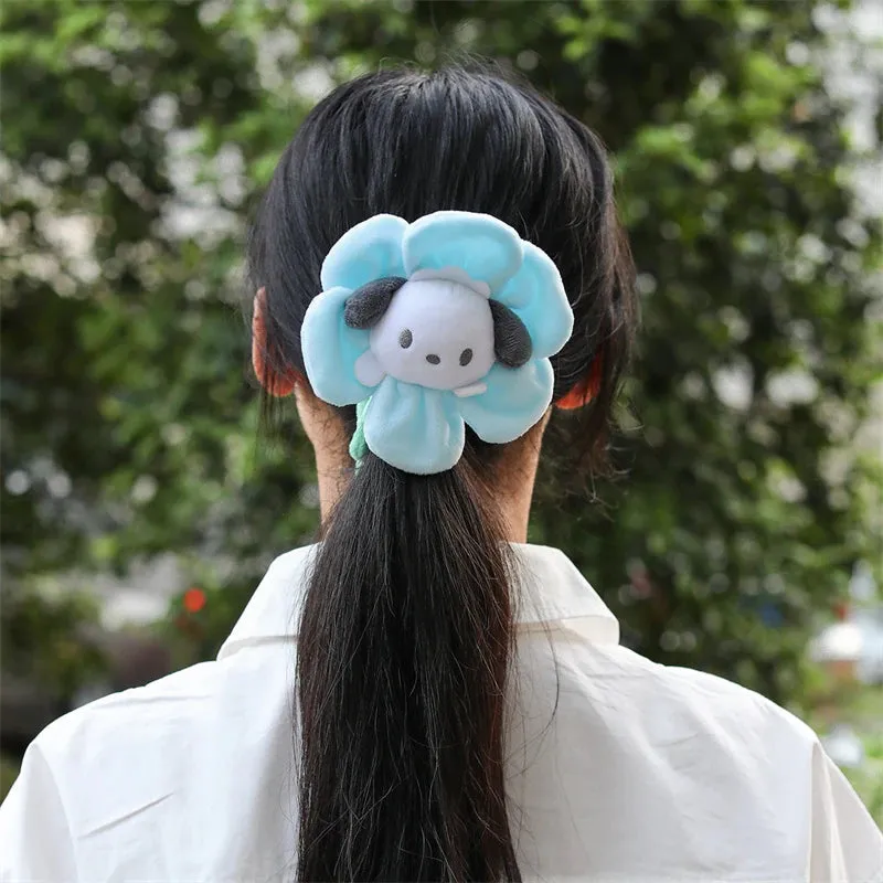 Hello Kitty Multifunctional Sunflower Plush Band | Kawaii flair to your hair, keys, or wrist