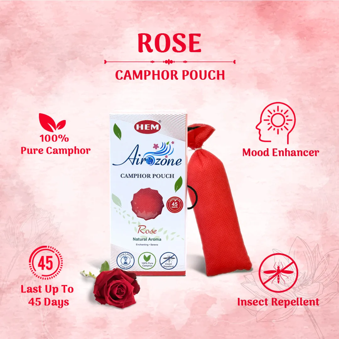HEM Rose Camphor Pouch Pack of 2 (60g Each)
