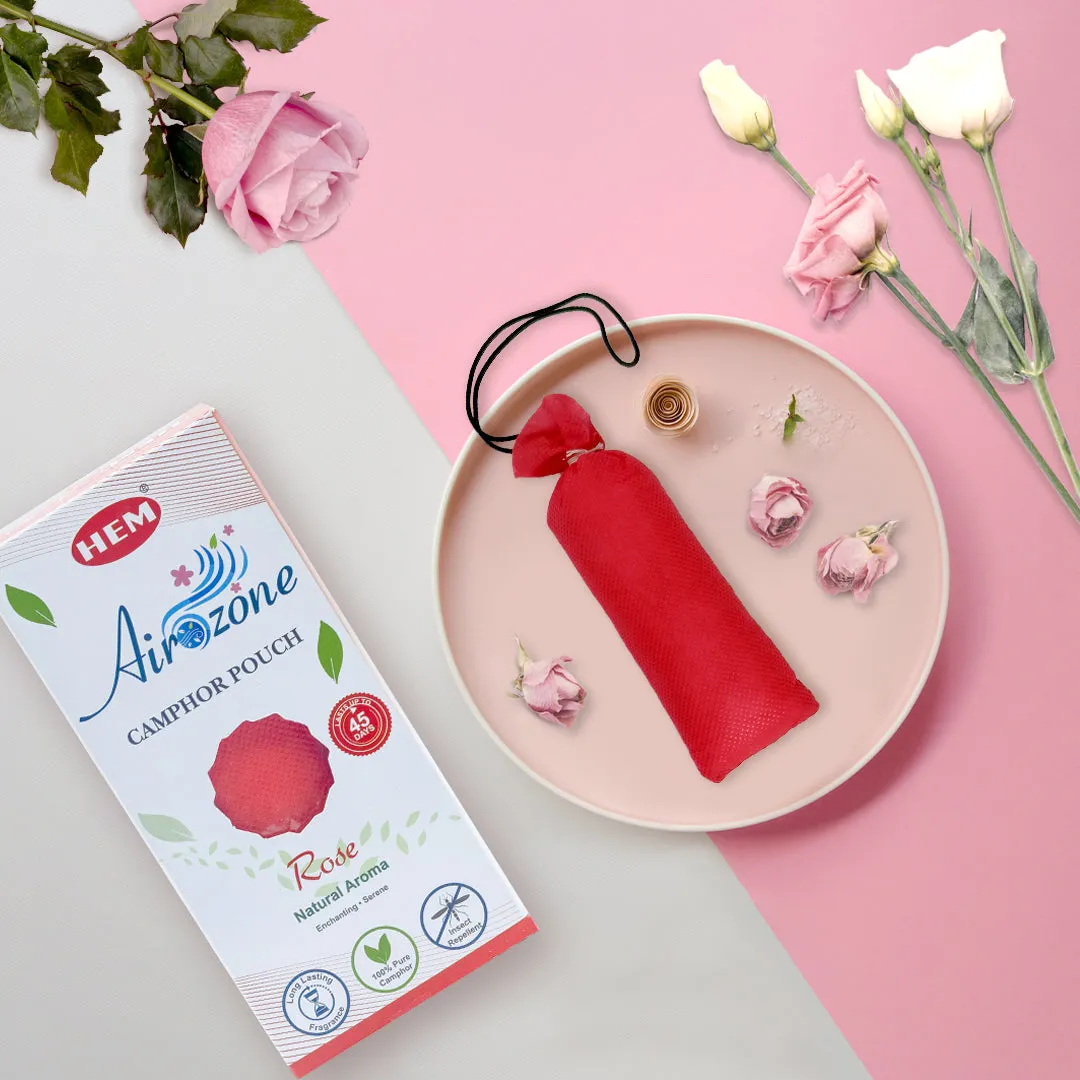 HEM Rose Camphor Pouch Pack of 2 (60g Each)