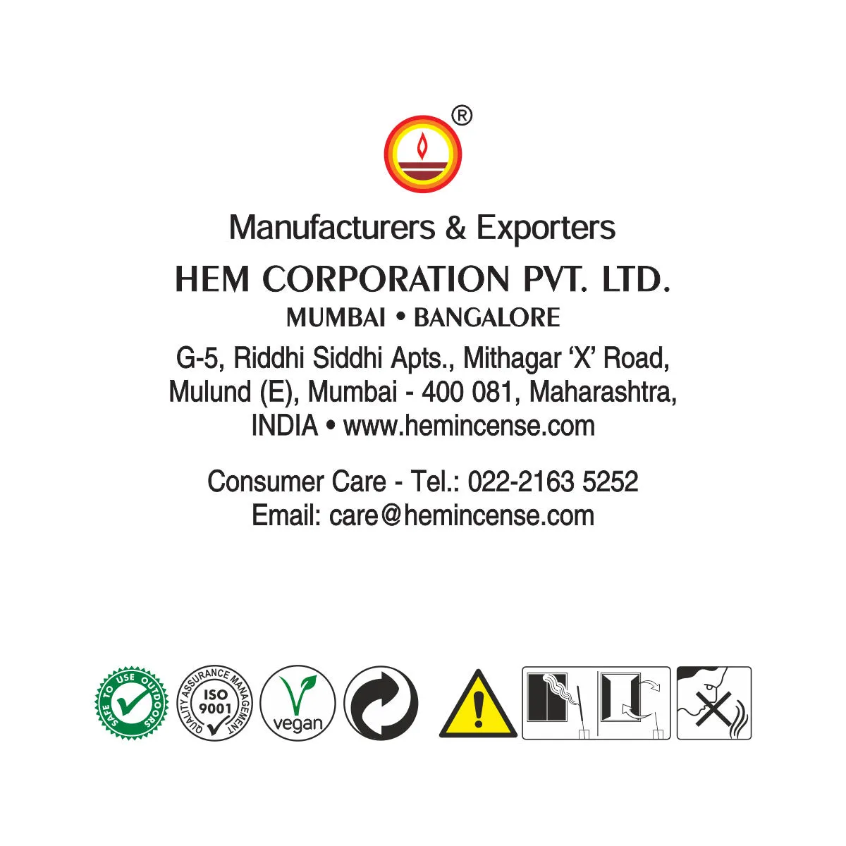 HEM Rose Camphor Pouch Pack of 2 (60g Each)
