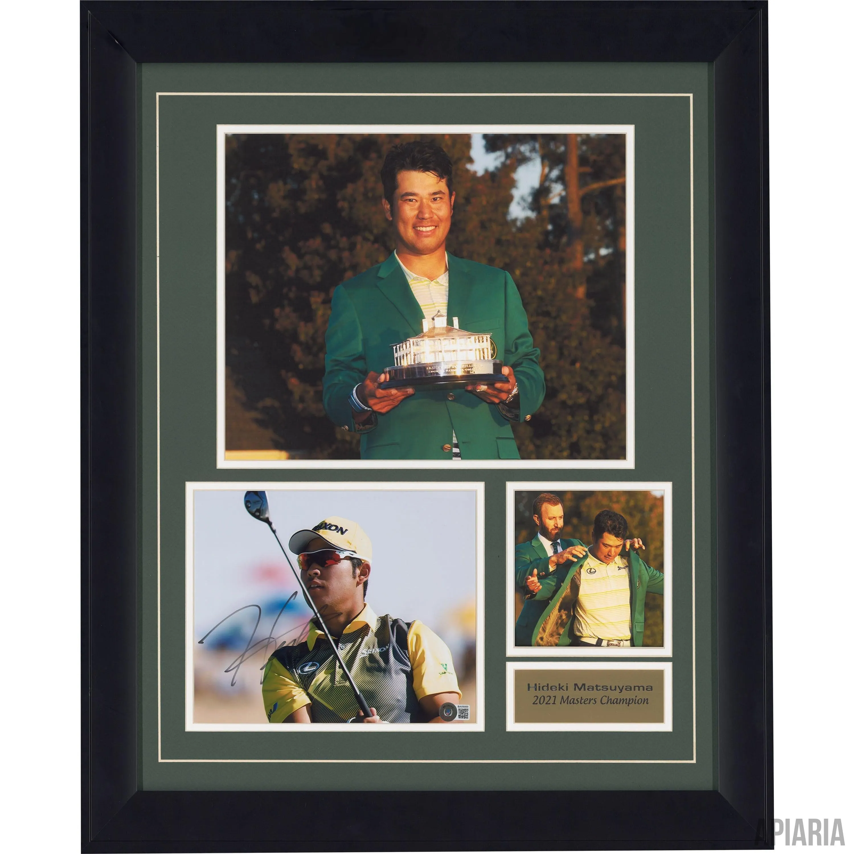 Hideki Matsuyama Autographed Photo, 2021 Masters Champion