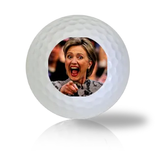 Hillary Clinton Laughing & Pointing Golf Balls