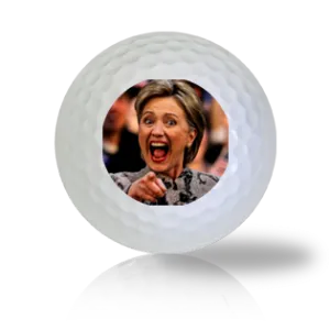 Hillary Clinton Laughing & Pointing Golf Balls