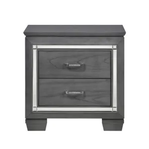 Homelegance Allura Nightstand in Gray 1916GY-4