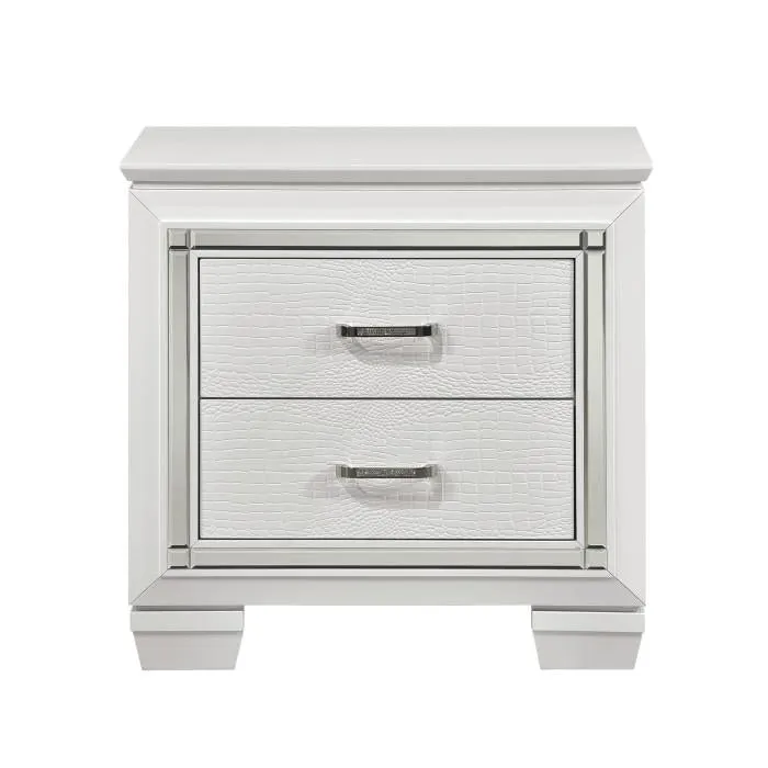 Homelegance Allura Nightstand in White 1916W-4