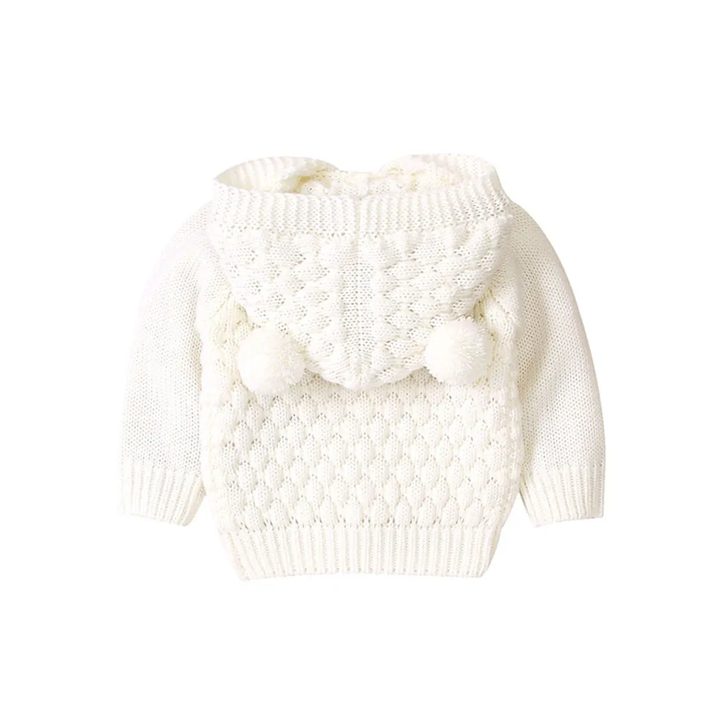 Hooded Bear Knit Cardigan