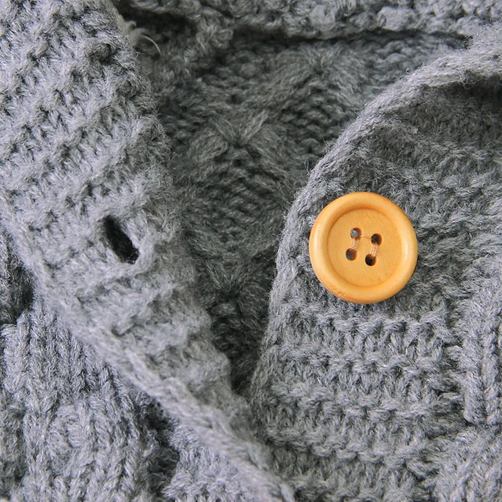 Hooded Bear Knit Cardigan