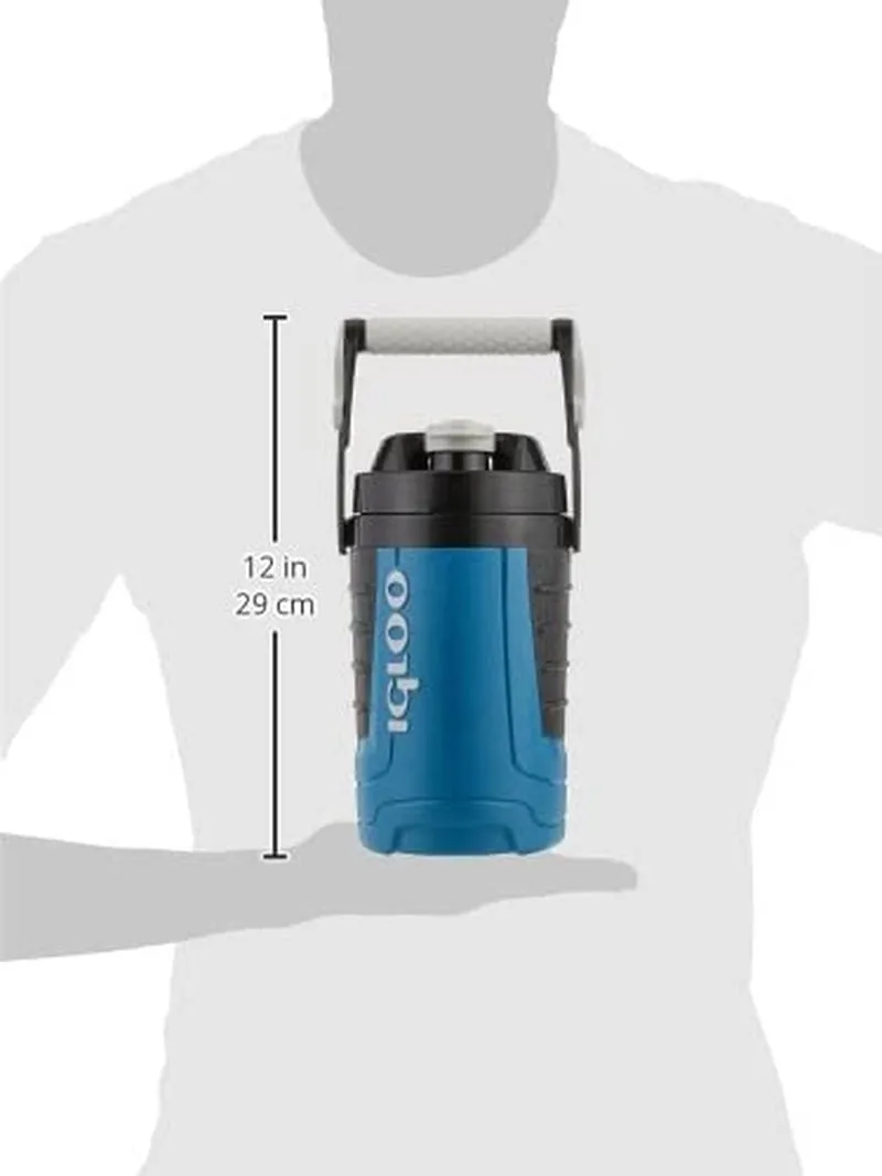 igloo proformance insulated 1 quart water jug - black/white/blue