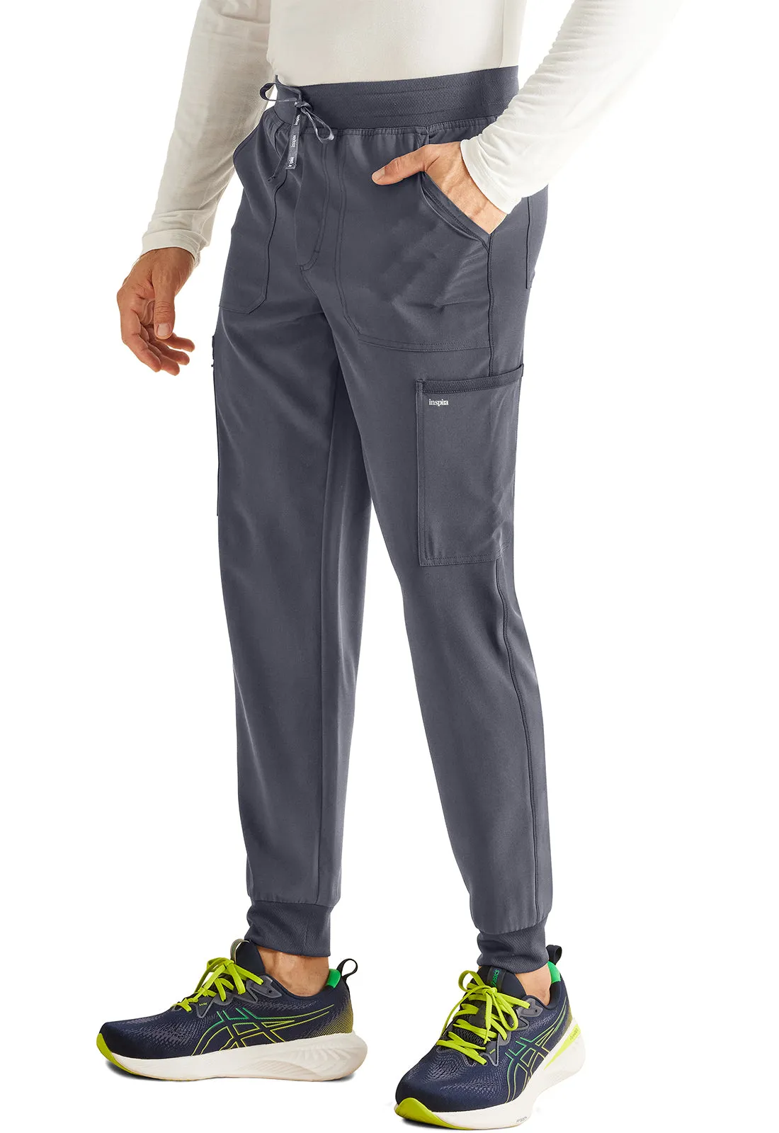 Inspira Flex IP066A Men's Mid Rise Jogger Pewter