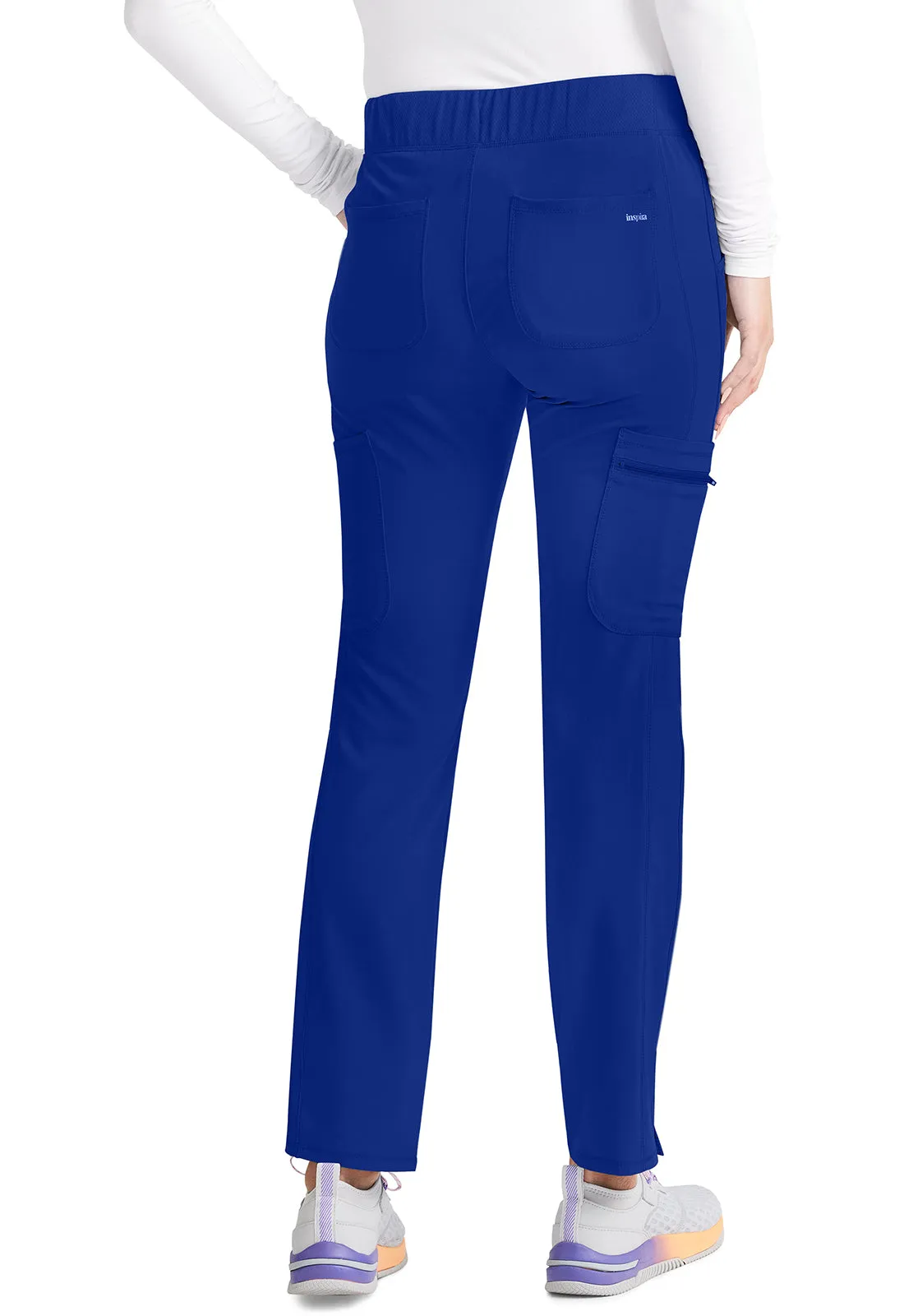 Inspira Flex IP121A Mid Rise Pull-On Straight Leg Cargo Pants Royal