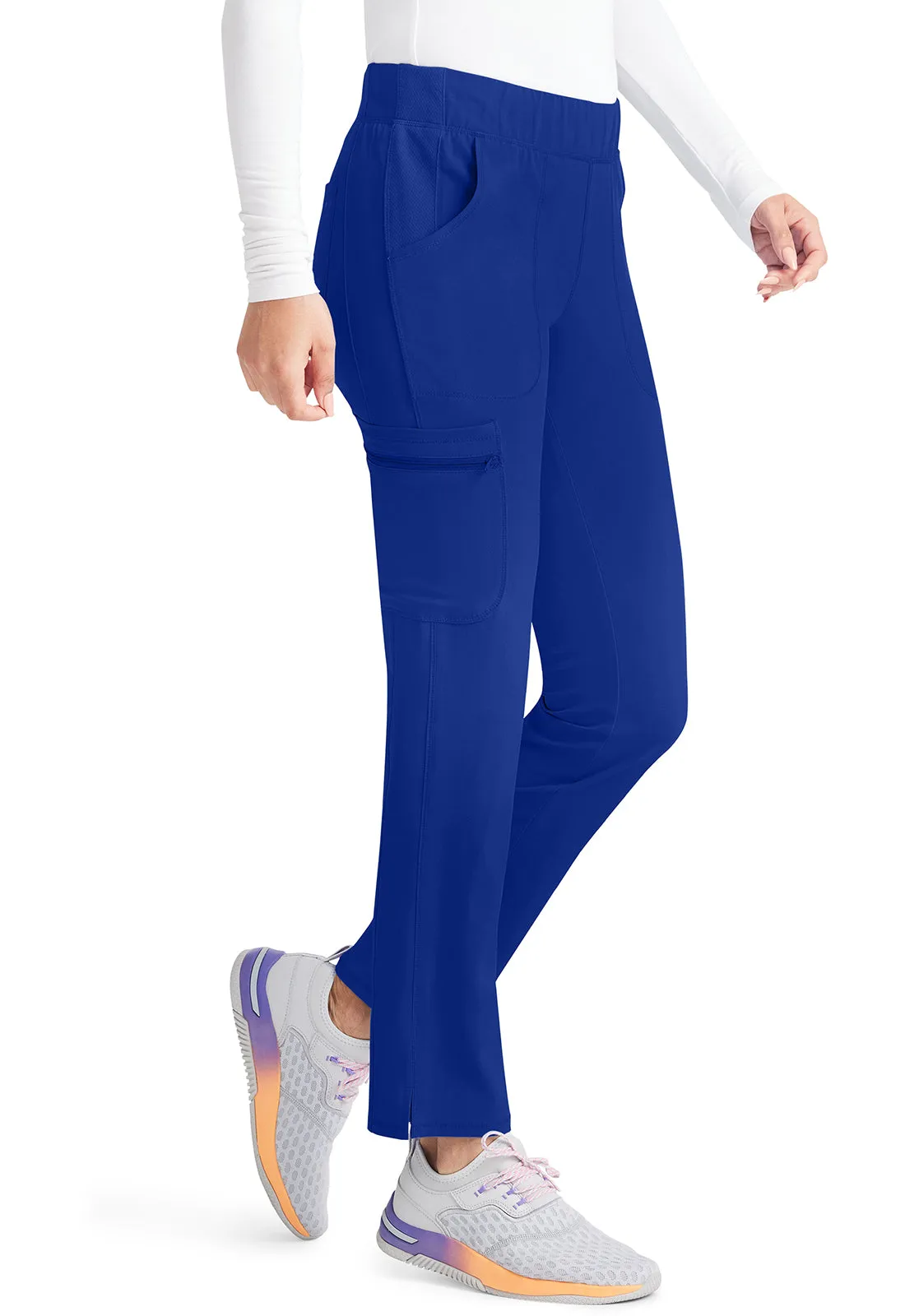 Inspira Flex IP121A Mid Rise Pull-On Straight Leg Cargo Pants Royal
