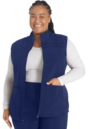 Inspira Flex IP306A Zip Front Quilted Vest Navy