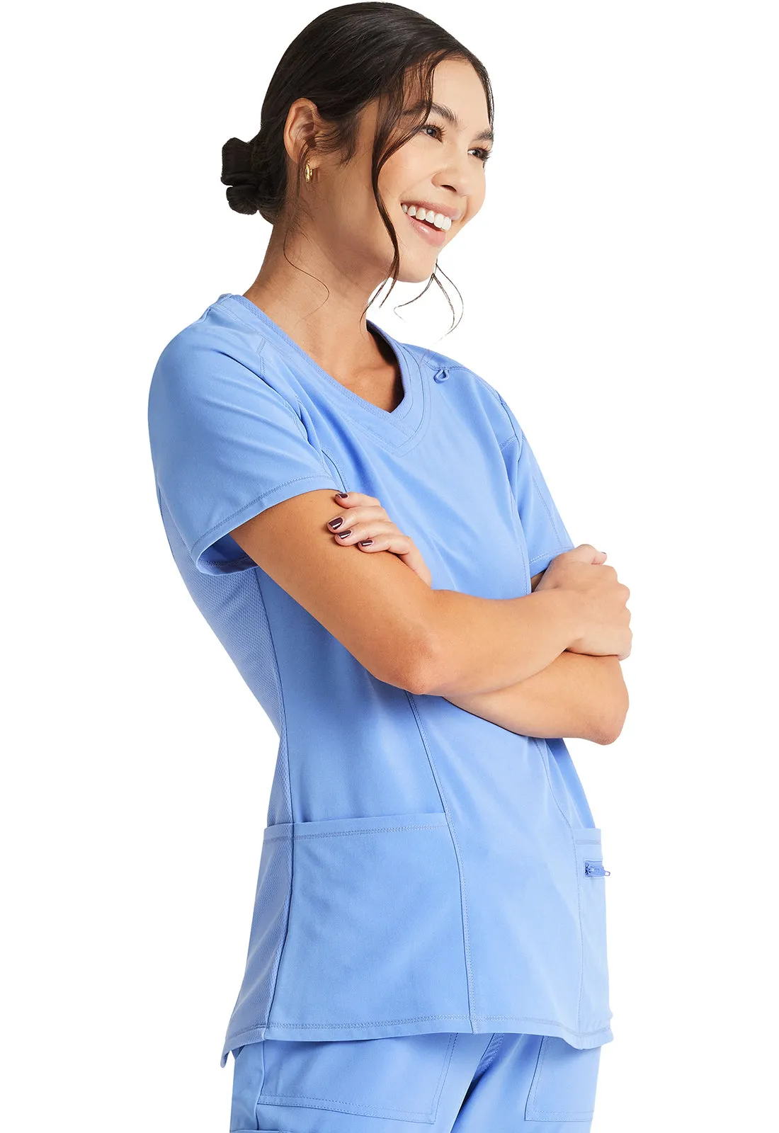 Inspira Flex IP727A V-Neck Top Ciel