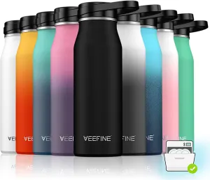 Insulated Water Bottle Dishwasher Safe Metal Water Bottle Bpa-Free Stainless Steel Water Bottles 20/32/40Oz Reusable Thermos for Hiking Camping and School