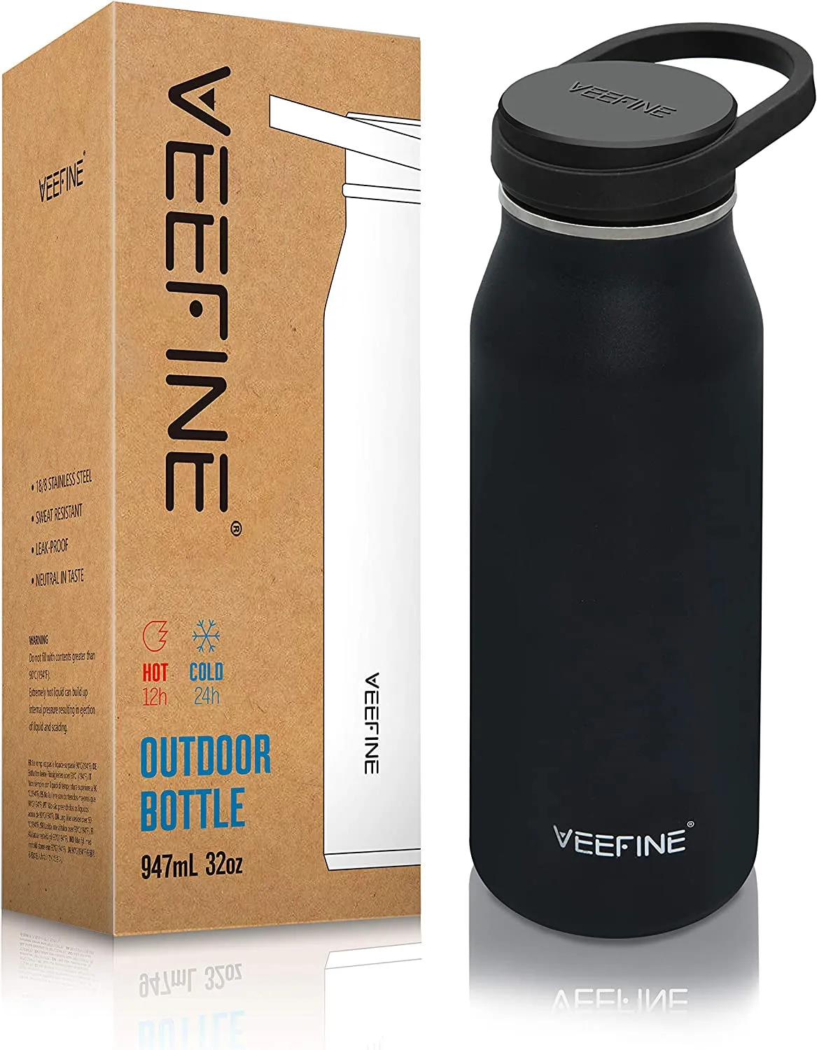Insulated Water Bottle Dishwasher Safe Metal Water Bottle Bpa-Free Stainless Steel Water Bottles 20/32/40Oz Reusable Thermos for Hiking Camping and School
