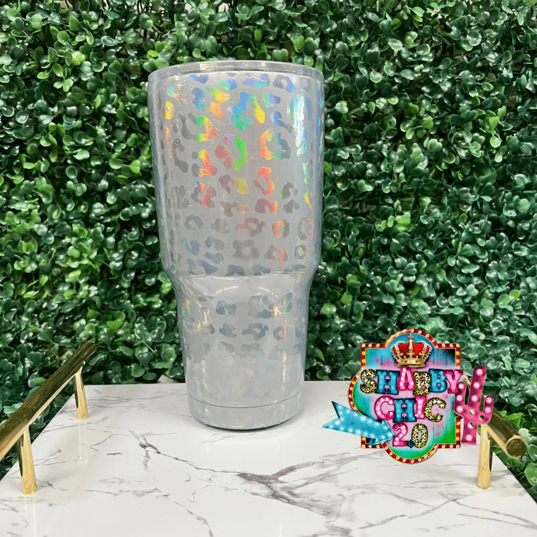 Iridescent Leopard 30oz Tumbler