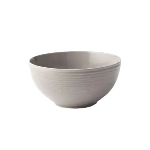 Jenna Clifford Embossed Lines Cereal Bowl 15cm Light Grey