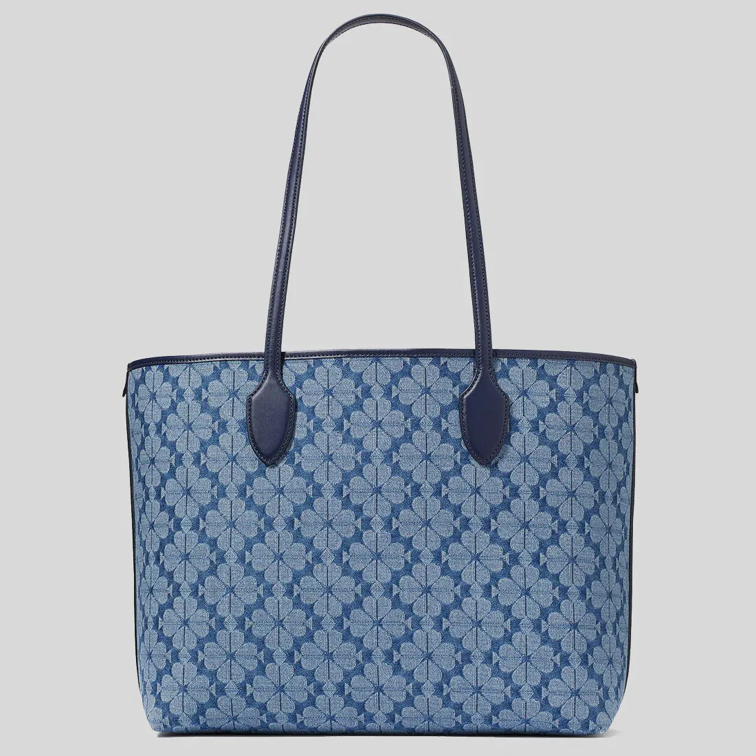 KATE SPADE Spade Flower Jacquard Denim Bleecker Large Tote Parisian Navy Multi RS-KF956