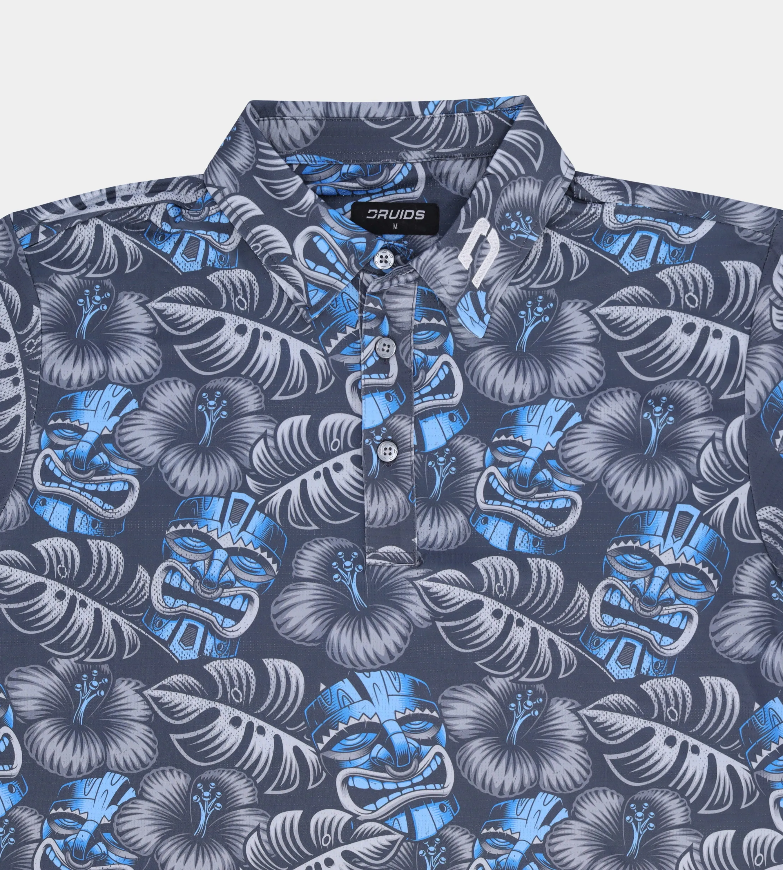 KIDS TIKI POLO - GREY/BLUE