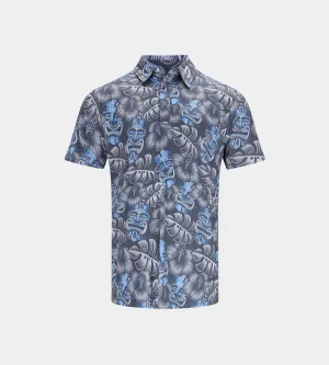 KIDS TIKI POLO - GREY/BLUE