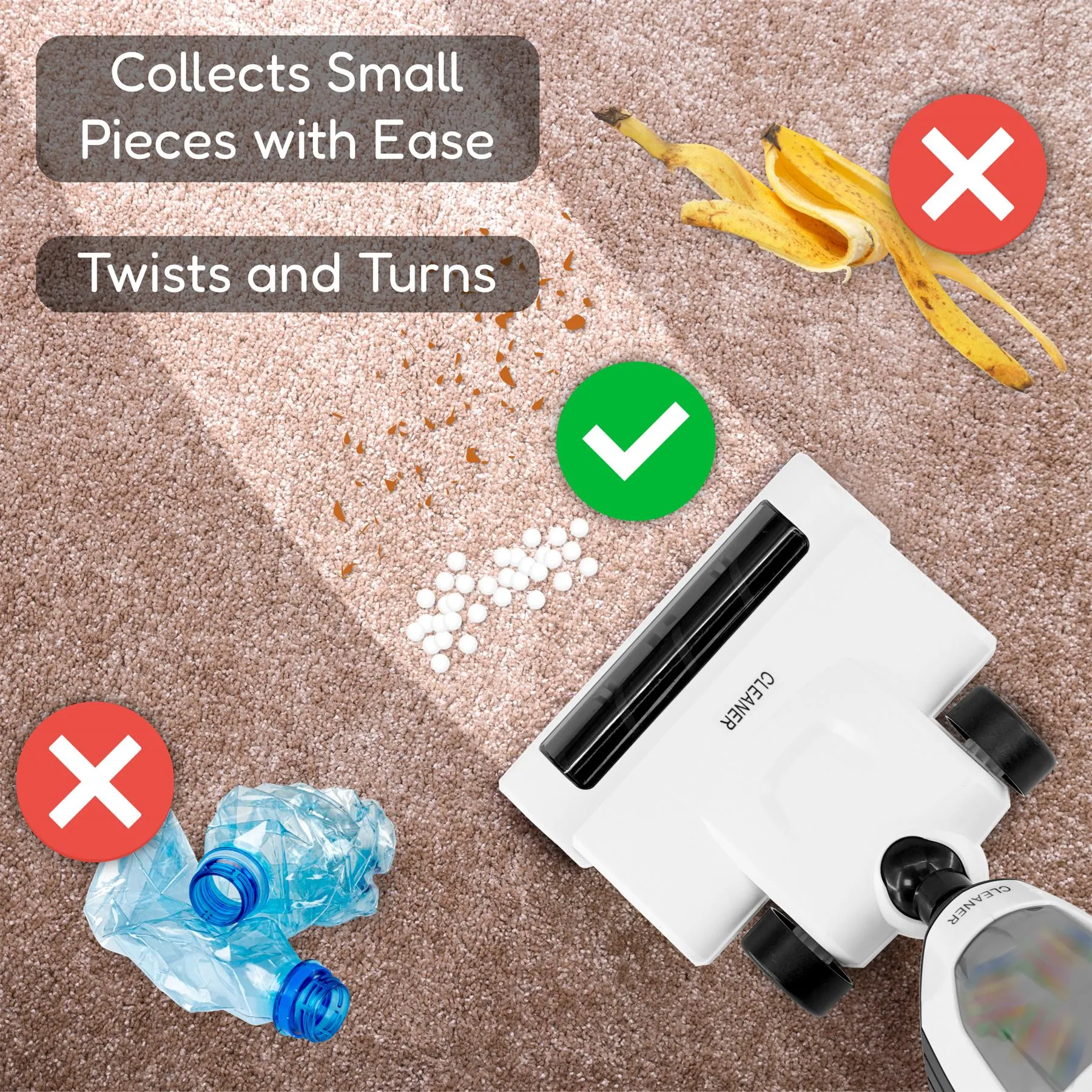 Kids Toy Hoover with Suction and Sounds