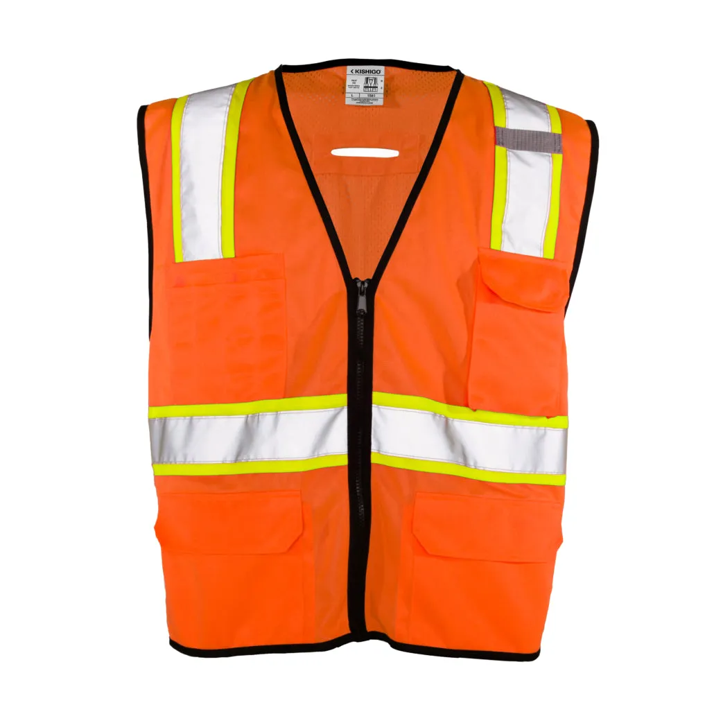 Kishigo Economy 6 Pocket Contrast Vest, Type R Class 2
