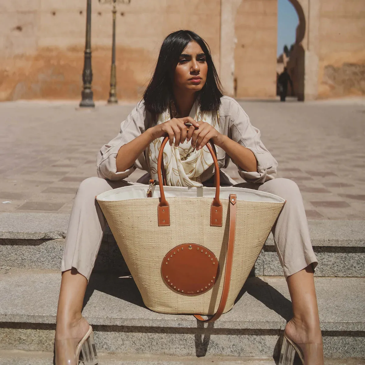 LAMIA - Raffia Basket Bag
