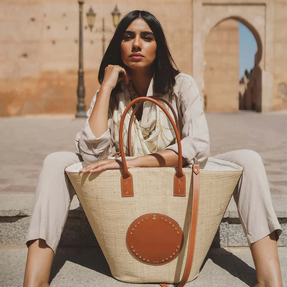 LAMIA - Raffia Basket Bag