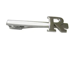Letter R Monogram Square Tie Clip
