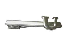 Letter U Monogram Square Tie Clip