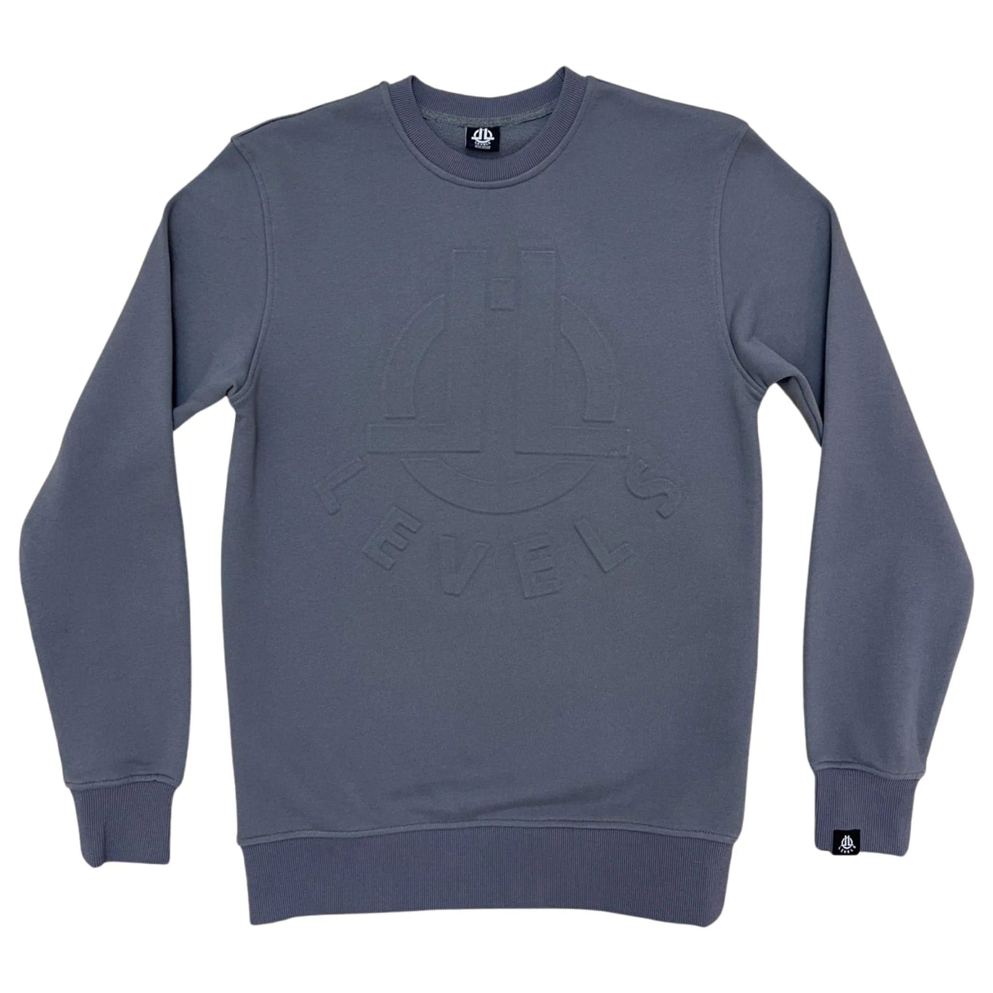 LEVELS EMBOSSED CREWNECK | CHARCOAL