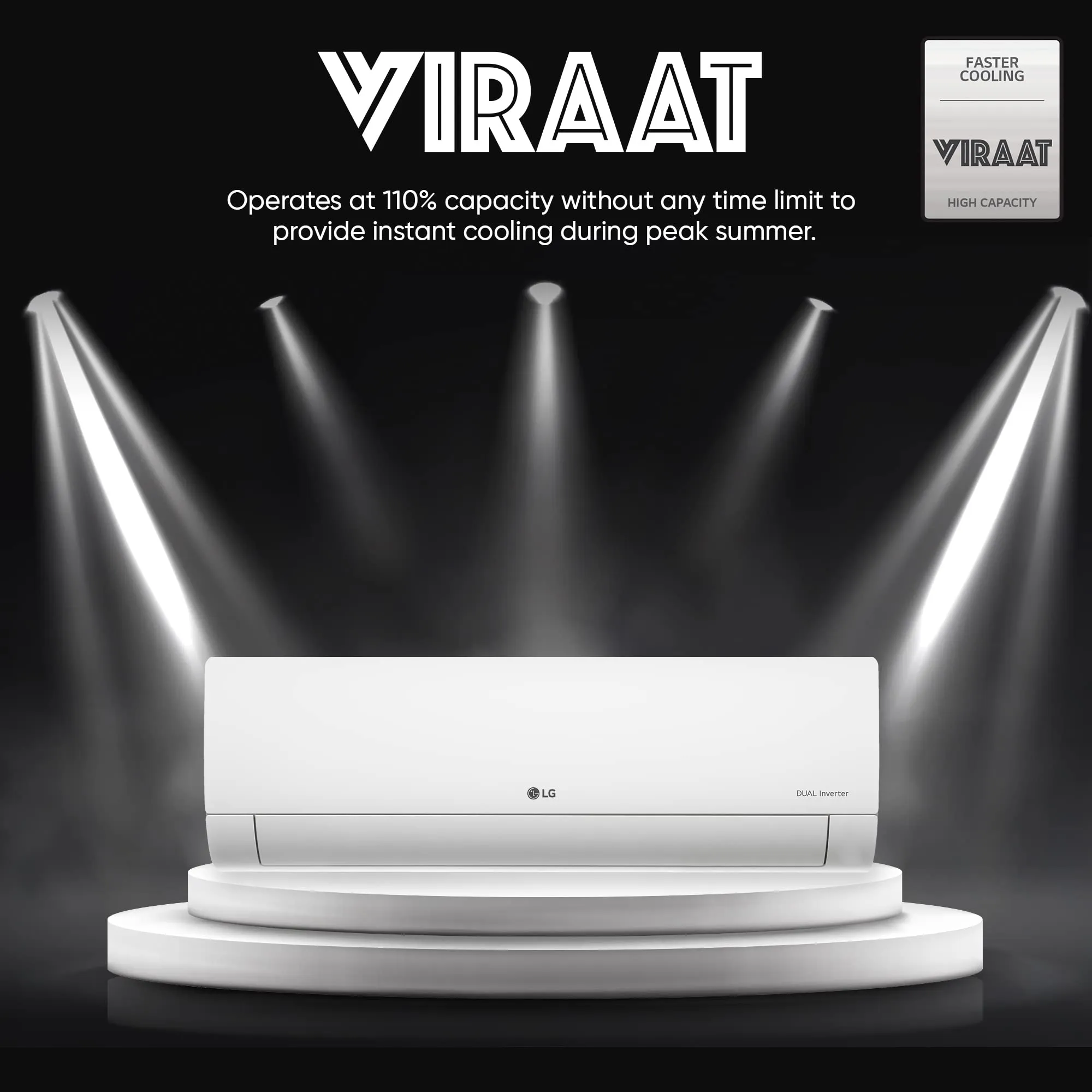 LG 1.5 Ton 3 Star DUAL Inverter Split AC (Copper, Super Convertible 5-in-1 Cooling, HD Filter with Anti-Virus Protection, 2023 Model, RS-Q18TNXE, White)