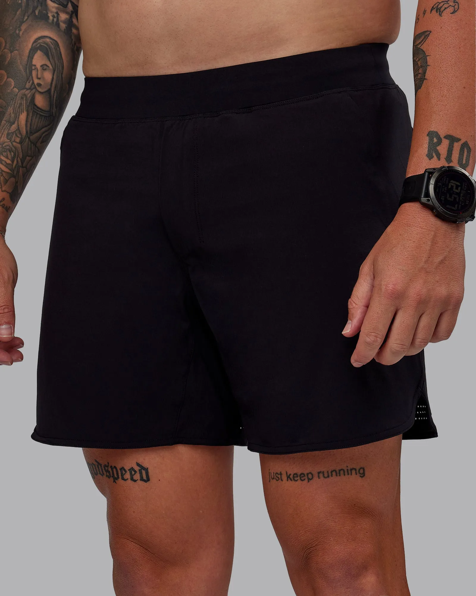 Lift Lined 6" Short - Black-Reflective