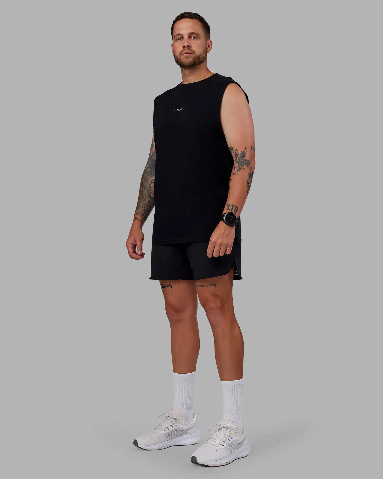 Lift Lined 6" Short - Black-Reflective