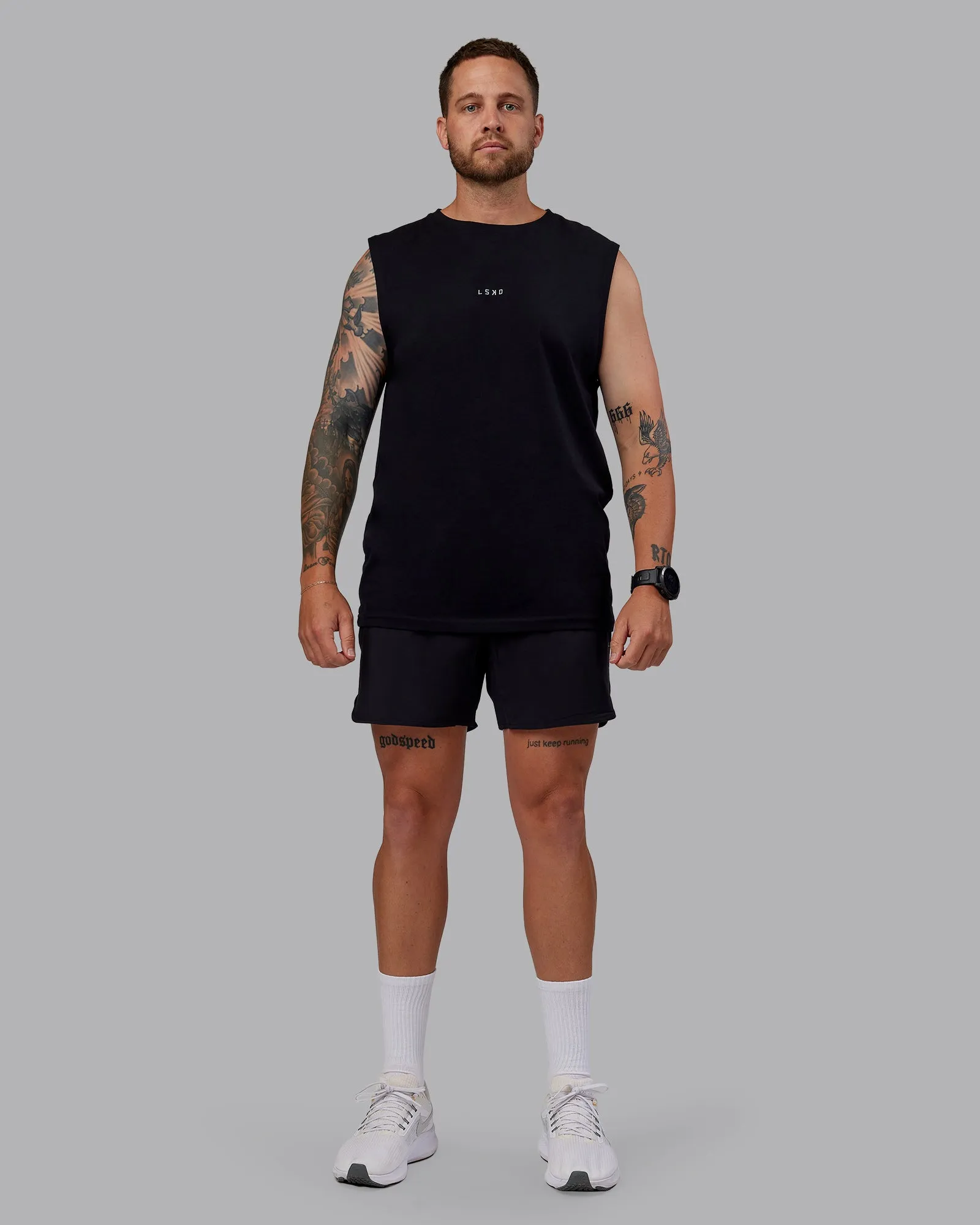 Lift Lined 6" Short - Black-Reflective