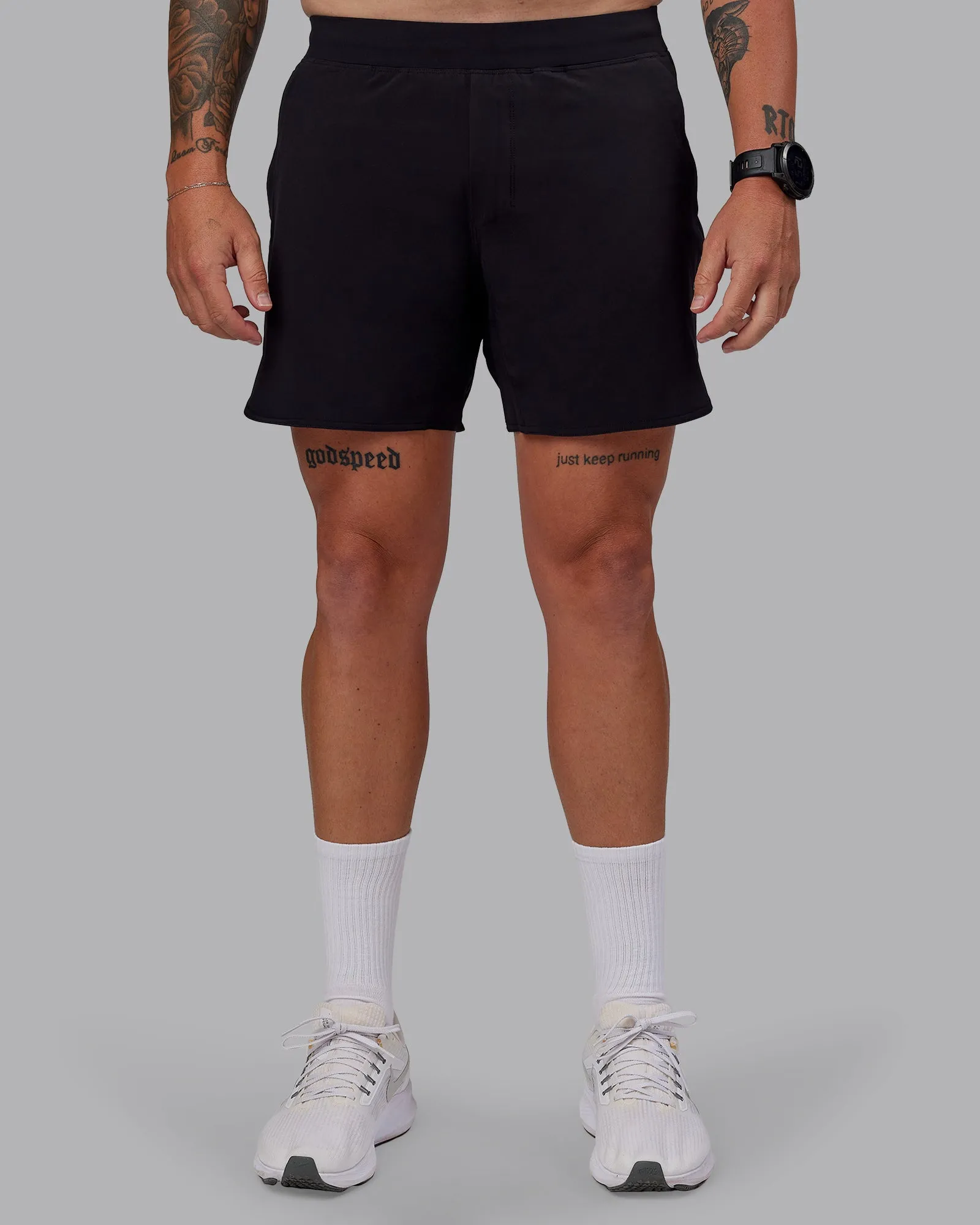 Lift Lined 6" Short - Black-Reflective